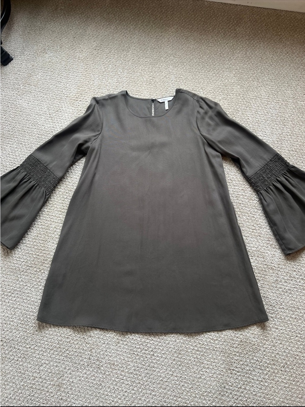 BCBGeneration Womens Olive Green Bell Sleeve Dress